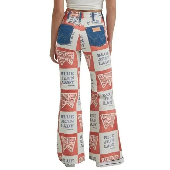 NEW Wrangler Wanderer 622 Blue Jean Lady Flare Jean 25/30 - Picture 3 of 12